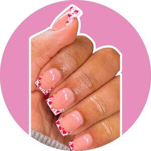 Heart Design Presson Nails